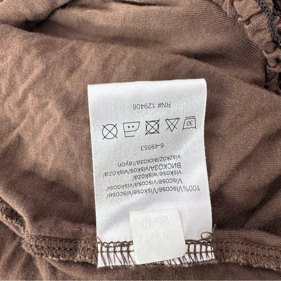 Venus cardigan tshirt style ruffle frilly tie up belted waist brown flowy comfy - Picture 12 of 12